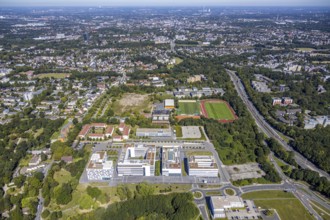 Aerial view, health campus north, neighbourhood at health campus Bochum, Wiemelhausen, Bochum, Ruhr