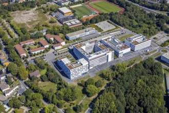 Aerial view, health campus north, neighbourhood at health campus Bochum, Wiemelhausen, Bochum, Ruhr