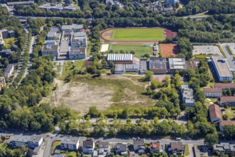 Aerial view, neighbourhood at the HealthCampus Bochum, Wiemelhausen, Bochum, Ruhr area, North