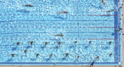 Schwimmverein Blau-Weiß Bochum 1896 e. V., outdoor swimming pool Am Wiesengrund, swimming pool,