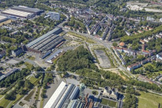 Aerial view, city centre west, Westpark, Gahlensche Straße, Alleestraße, Kruppwerke, Bochum, Ruhr