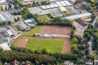Aerial view, sports facility Schwarz-Weiß Wattenscheid 08, Wattenscheid, Bochum, Ruhr area, North