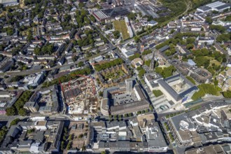 Aerial view, city centre with former justice area, city centre, Gleisdreieck, Bochum, Ruhr area,