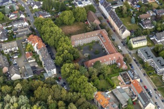 Aerial view, residential area Moltkestraße, Goebenstraße, Wattenscheid, Bochum, Ruhr area, North