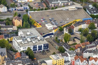 Aerial view, Gertrudiscenter, Kaufland, Alter Markt, Wattenscheid, Bochum, Ruhr area, North