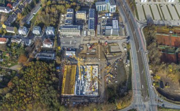 Police Bochum police station south-east, construction site new building residential neighbourhood