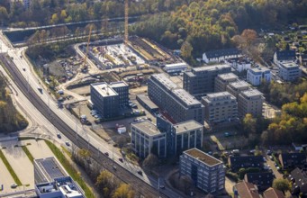 Police Bochum police station south-east, construction site new building residential neighbourhood