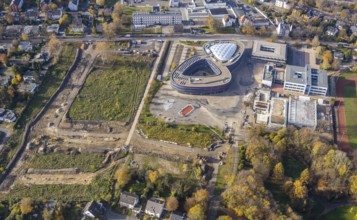 Construction area Querenburger Straße, Neues Gymnasium Bochum, Hans-Böckler-Realschule,