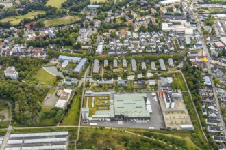 Aerial view, Refugee accommodation at the former Holland colliery, Weststraße retirement home,