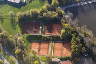 Construction site tennis courts Tennisclub Rot-Weiß Stiepel 1925, Stiepel, Bochum, Ruhr area, North