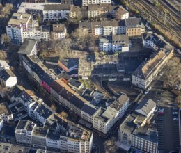 Aerial view of the wasteland in the Bermuda triangle, Kreuzstraße, Brüderstraße, Neustraße,