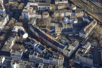 Aerial view of the wasteland in the Bermuda triangle, Kreuzstraße, Brüderstraße, Neustraße,