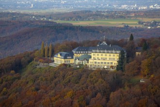 Bundesgästehaus Hotel Petersberg against the backdrop of Bonn, Königswinter, Siebengebierge between