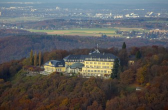 Bundesgästehaus Hotel Petersberg against the backdrop of Bonn, Königswinter, Siebengebierge between