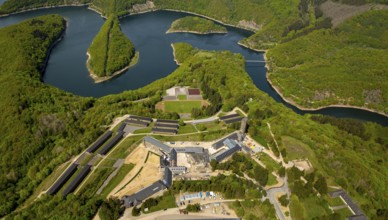 Former Nazi Ordensburg Vogelsang, a building complex erected by the National Socialists on Mount