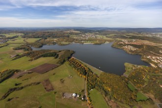 Bostalsee, tributaries Bos, Dämelbach, district Sankt Wendel, Nohfelden, Saarland, Germany, Europe,