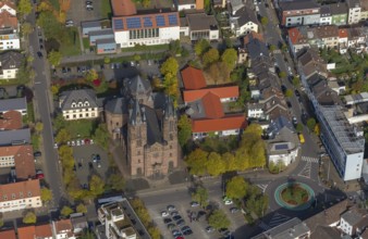 St. Sacrament Saardom, Dillingen/Saar, Saarland, Germany, Europe, aerial photo, birds-eyes view,