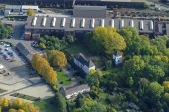 North wing and destroyed west wing of the Old Castle, Dillingen/Saar, Saarland, Germany, Europe,