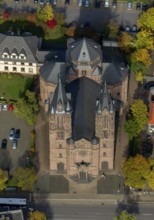 St. Sacrament Saardom, Dillingen/Saar, Saarland, Germany, Europe, aerial photo, birds-eyes view,