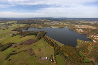Bostalsee, tributaries Bos, Dämelbach, district Sankt Wendel, Nohfelden, Saarland, Germany, Europe,
