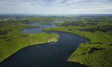 Rurstausee, Rurtalsperre Schwammenauel second largest reservoir in Germany, Simmerath, Eifel, North