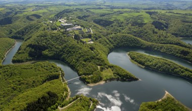 Former Nazi Ordensburg Vogelsang, a building complex erected by the National Socialists on Mount