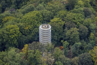Aerial view, renovation of the Helenturm in Witten, Ruhr area, North Rhine-Westphalia, Germany,