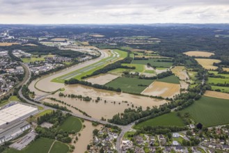 Aerial photo, Ruhr flood, Boele, Hagen, Ruhr area, North Rhine-Westphalia, Germany, DE, Europe,