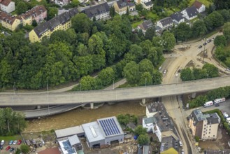 Aerial photo, flood, floods, Emst, Hagen, Ruhr area, North Rhine-Westphalia, Germany, DE, Europe,