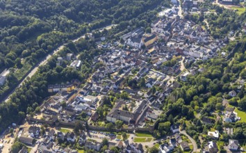 Aerial view, historic old town with St Donatus-Jesuit church and St Michael-Gymnasium as well as