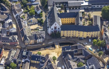 Aerial view, Historic old town with St. Donatus Jesuit Church and St. Michael-Gymnasium and