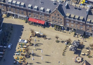Aerial view, Kornmarkt, Wesel, Ruhr area, Lower Rhine, North Rhine-Westphalia, Germany, outdoor