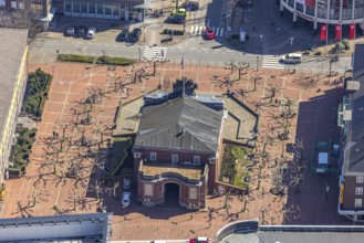 Aerial view, Berliner Tor Wesel, Berliner-Tor-Platz, Wesel, Ruhr area, Lower Rhine, North