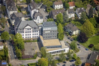 Aerial view, Städtische Sekundarschule am See, Wetter, Ruhr area, North Rhine-Westphalia, Germany,