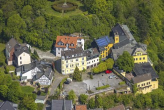 Aerial photo, Burghotel Volmarstein, Volmarstein, Wetter, Ruhr area, North Rhine-Westphalia,