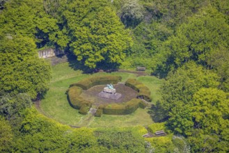 Aerial photo, castle ruins Volmarstein Castle, Volmarstein, Wetter, Ruhr area, North