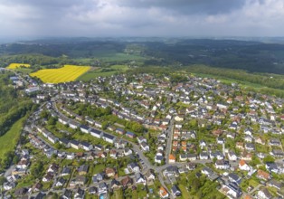 Aerial view, aerial view Grundschöttel, Wetter, Ruhr area, North Rhine-Westphalia, Germany, DE,
