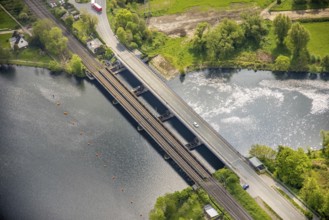 Aerial view, Ruhr bridge Friedrichstraße, Wetter, Ruhr area, North Rhine-Westphalia, Germany,