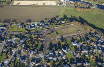 Aerial view, construction area for new housing estate between Ruhrstraße and Höhenweg in the