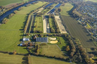 Aerial photograph, Echthausen waterworks in the Echthausen district of Wickede, Sauerland, North