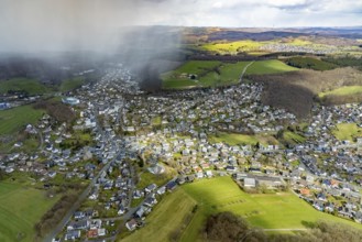 Aerial view, aerial view Wilnsdorf, Siegerland, North Rhine-Westphalia, Germany, DE, Europe,