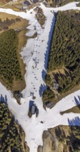 Poppenberg mountain station and chairlift, Winterberg, Sauerland, North Rhine-Westphalia, Germany,