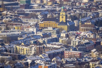 Aerial view, town hall Witten, St. John's Church, Witten, Ruhr area, North Rhine-Westphalia,