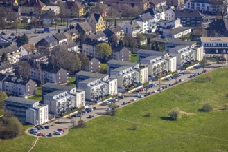 Aerial view, residential buildings Rosi-Wolfstein-Straße and Im Wullen, Annen, Witten, Ruhr area,