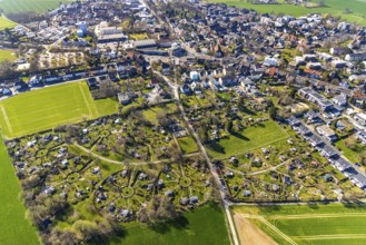 Aerial view, allotment garden association Am Heuweg, Stockum, Witten, Ruhr area, North