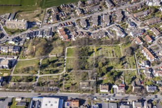 Aerial photograph, Stockum cemetery, Hörder Straße, Stockum, Witten, Ruhr area, North