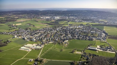 Aerial view, local view Stockum, Düren, Witten, Ruhr area, North Rhine-Westphalia, Germany, DE,