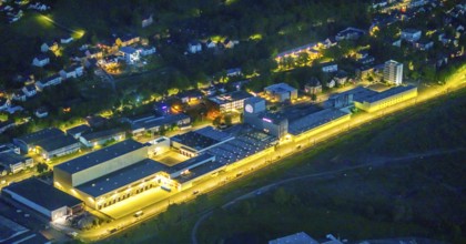 Aerial view, Ardex plant, Rüdinghausen, Witten, Ruhr area, North Rhine-Westphalia, Germany, DE,