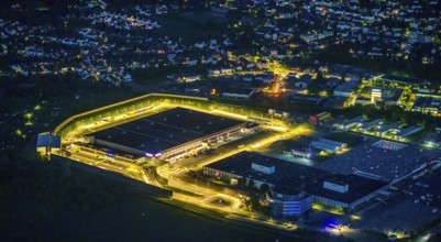 Aerial photo, Amazon logistics centre, Brauckstraße industrial estate, Rüdinghausen, Witten, Ruhr