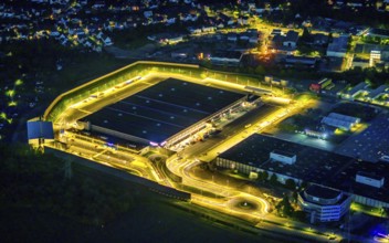 Aerial photo, Amazon logistics centre, Brauckstraße industrial estate, Rüdinghausen, Witten, Ruhr